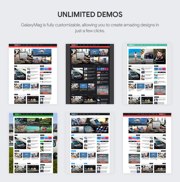 GalaxyMag is totally customizable allowing you to create new exclusive designs in few cli GalaxyMag - Responsive News & Magazine Blogger Template