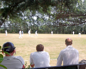 Watching the cricket at Brigg Recreation Ground - picture on Nigel Fisher's Brigg Blog