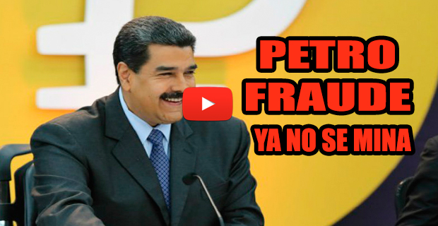 Maduro anuncia que e Petro ya no se Mina, es decir, fue un fraude la compra de las máquinas