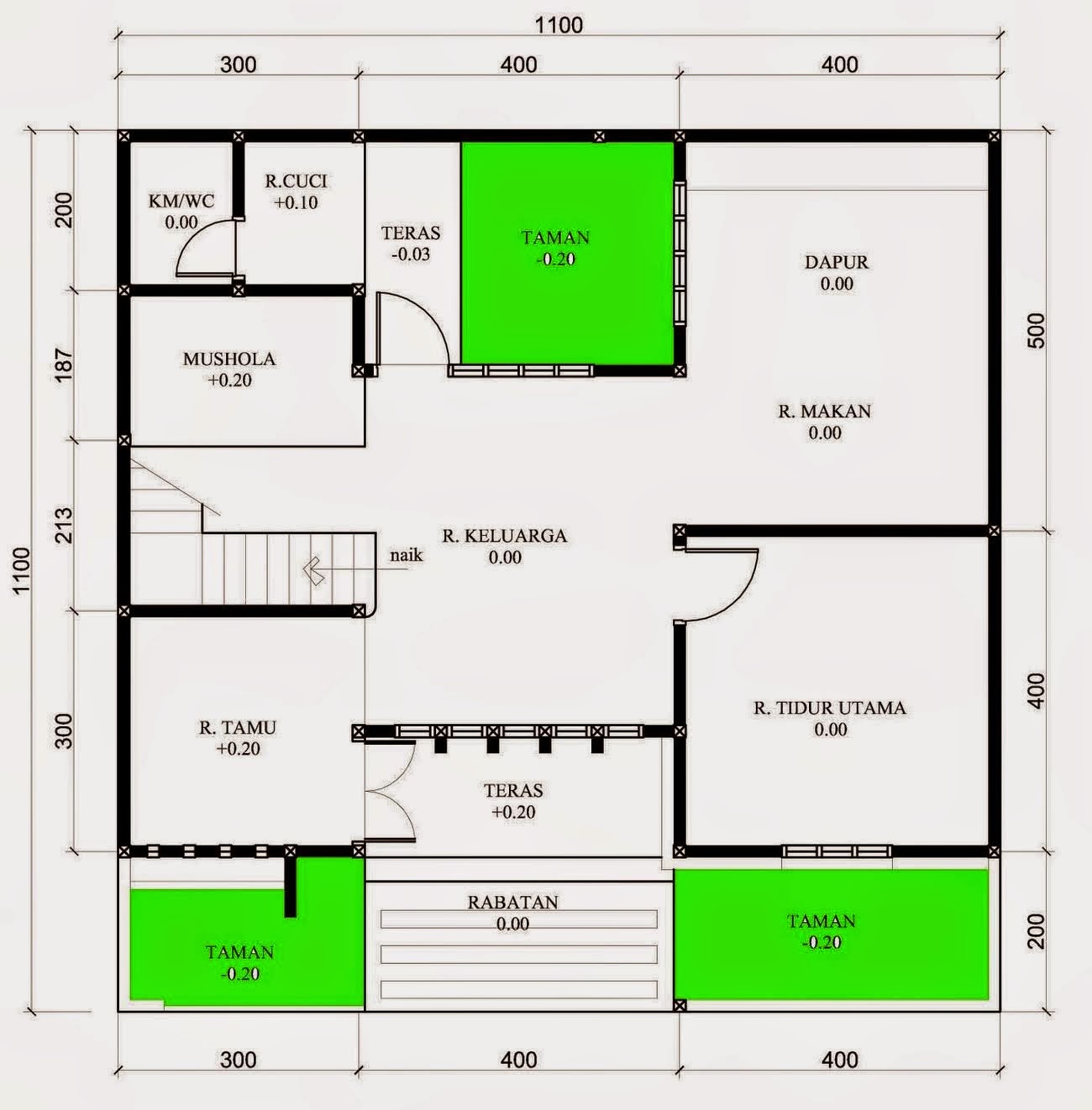 Denah Rumah Ukuran 10 X 20 Top Rumah