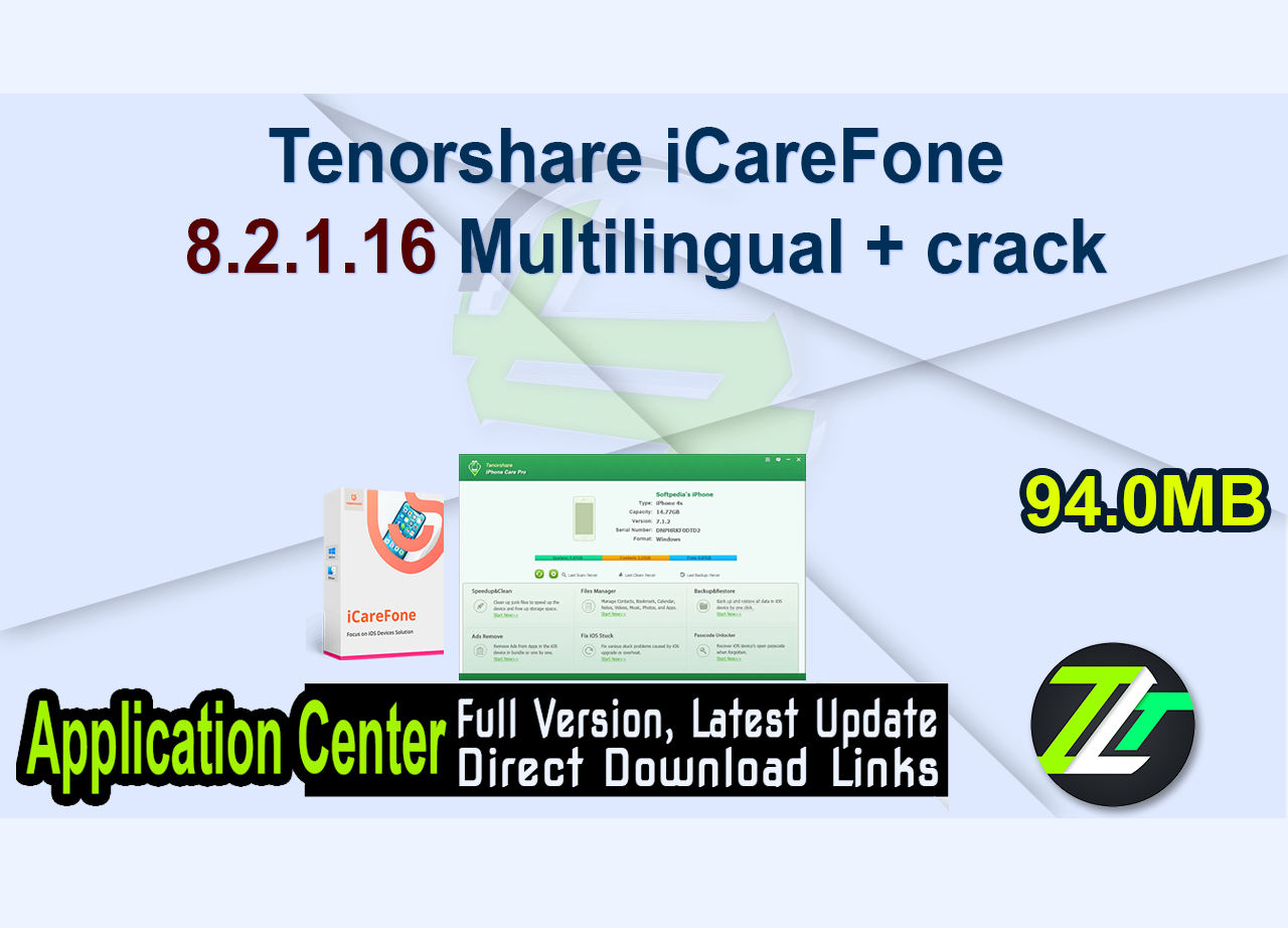 Tenorshare iCareFone 8.2.1.16 Multilingual + crack