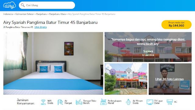 Airy Rooms, Pilihan Kamar Nyaman Saat Bepergian