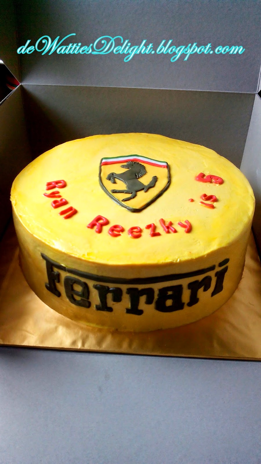 Wattie's HomeMade: Ferrari theme Kids Birthday Cake