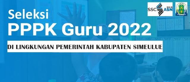 PENGUMUMAN PENERIMAAN PPPK GURU PEMERINTAH KABUPATEN SIMEULUE TAHUN 2022