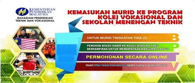 Permohonan Online Kemasukan Murid Ke Program Kolej Vokasional 2019