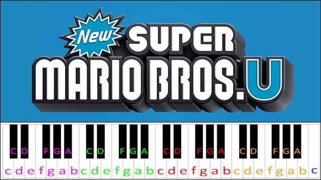 Overworld Theme (New Super Mario Bros. U) Piano / Keyboard Easy Letter Notes for Beginners