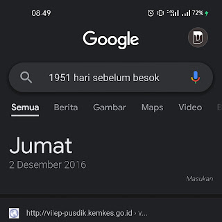 Google Hari sebelum besok