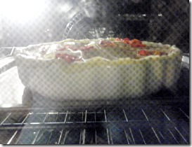 in the oven