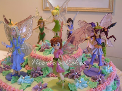 Fairy Birthday Cake on The Cake Stand And Cake Knife To Co Ordinate With The Cake