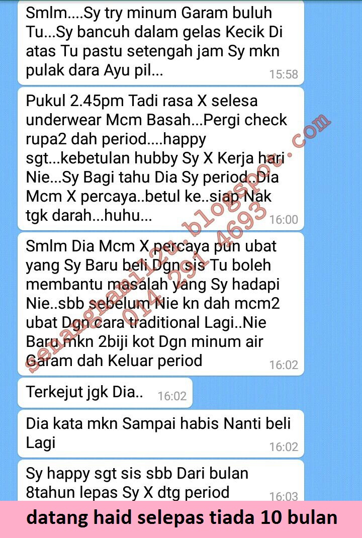 Senang Hamil: Datang Haid Setelah 10 Bulan Tiada - 1 