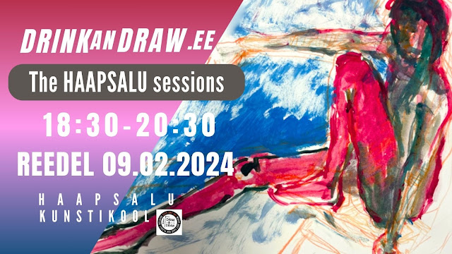 Drink and draw haapsalu kunstiklubi aide leit-lepmets