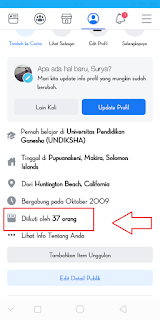 Cara Melihat Orang Yang Mengikuti kita Di FB Android