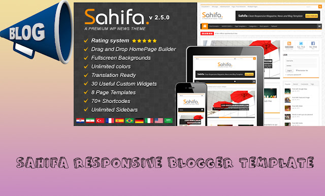 Sahifa Responsive Template For Blogger Free Download