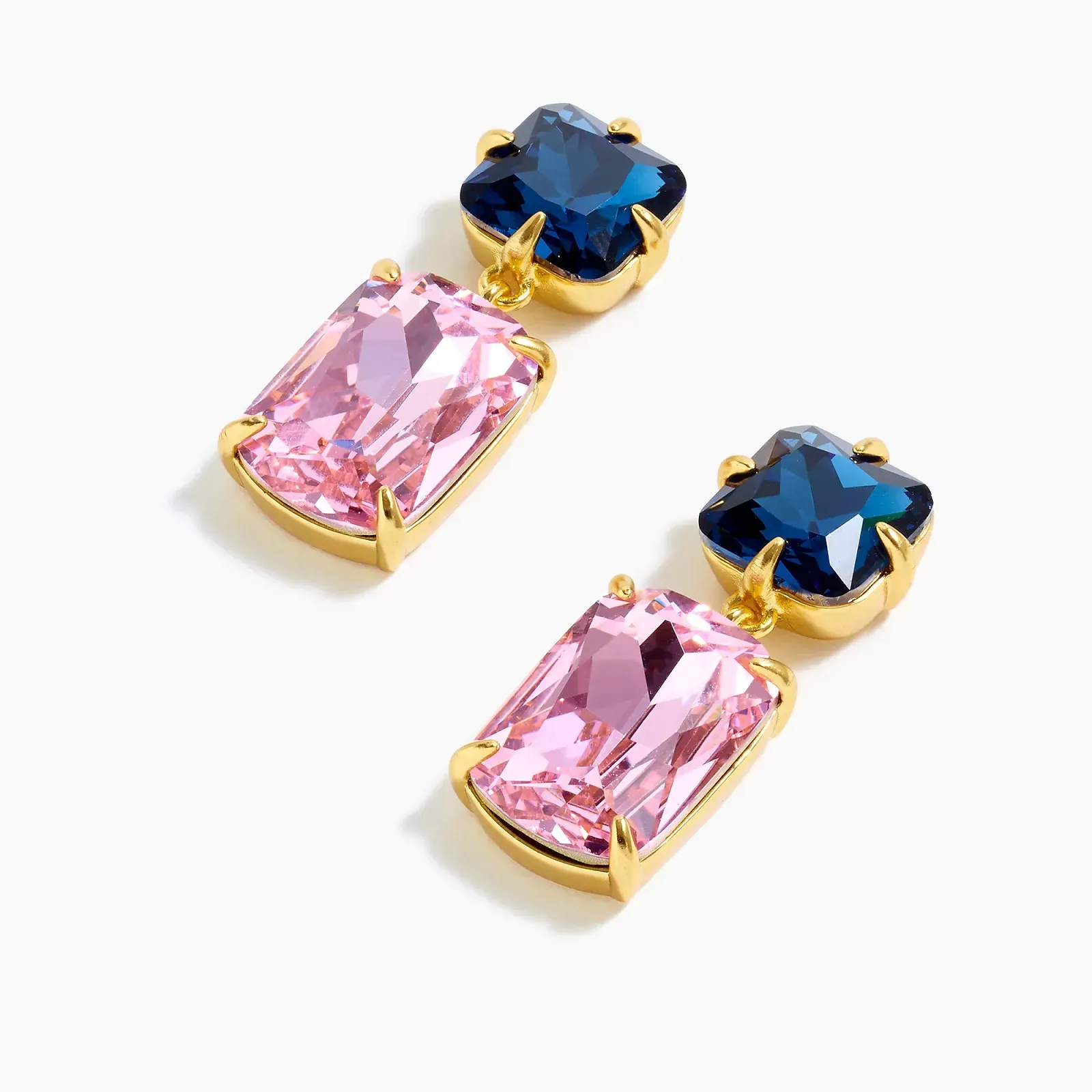 J Crew Crisp Berry Rectangle-shaped stone drop earrings - statement fashion blog