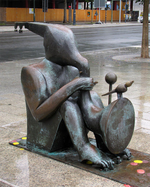 Detail of the Weltkugelbrunnen (World Fountain) by Joachim Schmettaus, Breitscheidplatz, Charlottenburg, Berlin