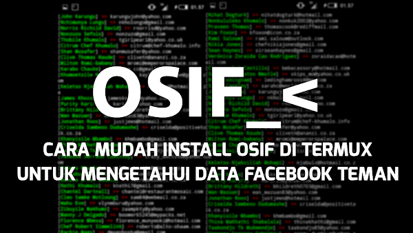 Cara Install OSIF (Open Source Information Facebook)