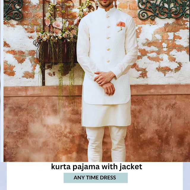 Modern Kurta Pajama With Jacket For Wedding