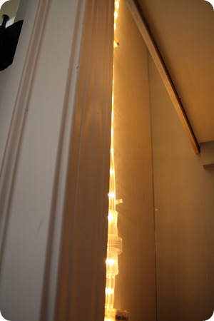 rope lighting in closet