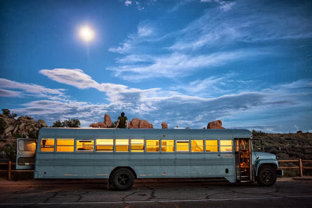 School Bus Converted into Mobile Home