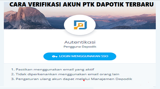 Cara Verifikasi Akun PTK Dapotik