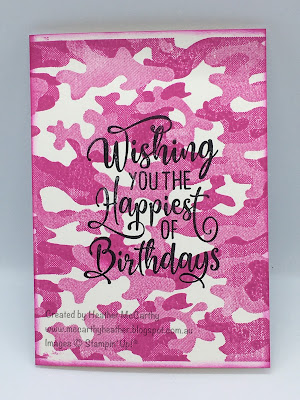 Camouflage background Stamp, Happiest of Birthdays Stamps