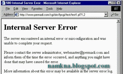 Các lỗi thường gặp và cách khắc phục trong quá trình duyệt Web - by: http://namkna.blogspot.com/