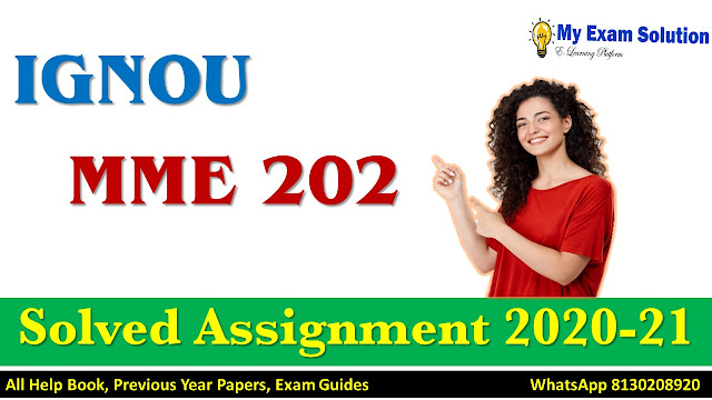 MME 202 Solved Assignment 2020-21