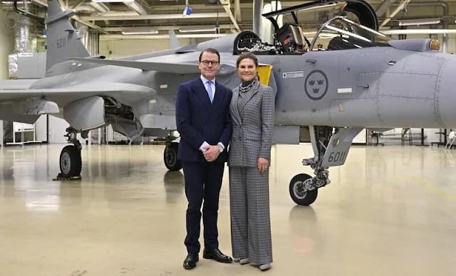 Crown Princess Victoria wore a Sandy ash check blazer from By Malina, and a grey Pola Knit Polo by Andiata