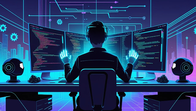 AI coding assistant helping a developer