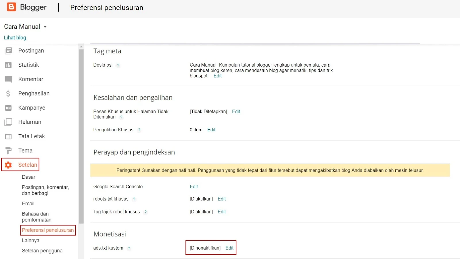 Cara Mengaktifkan Ads.txt di Blogger