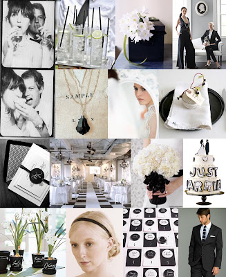 the skinny black tie with white stripes and the wedding invitation 