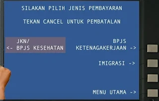 CARA BAYAR IURAN BPJS VIA ATM BNI