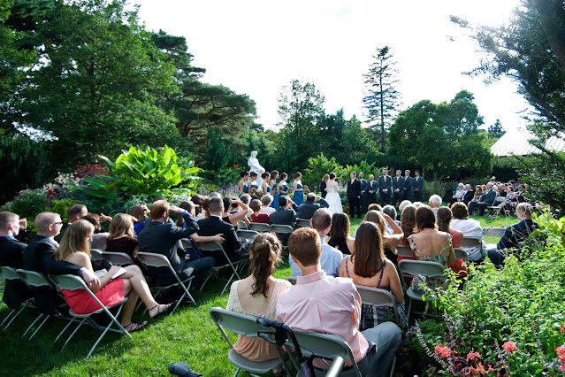 Toledo zoo wedding ceremony formal gardens