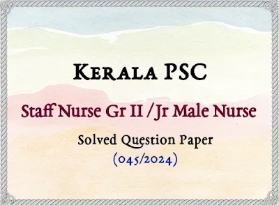 Staff Nurse Gr II Answer Key | 29/04/2024