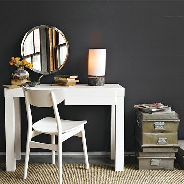 Vanity Desks on Lifestyle Blog  New  West Elm Parsons Vanity  And The Look For Less