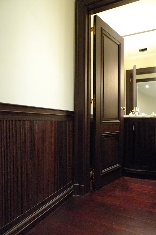 Wenge wainscoting and door