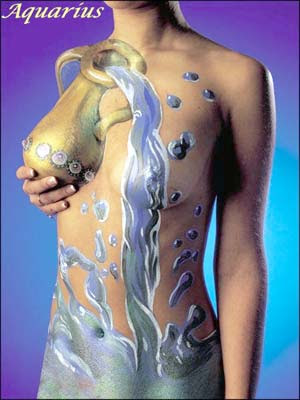 AQUARIUS BODYPAINTING ZODIAC