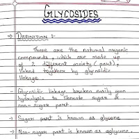 Glycosides Drug (Cognosy 2):- Hand Written Notes