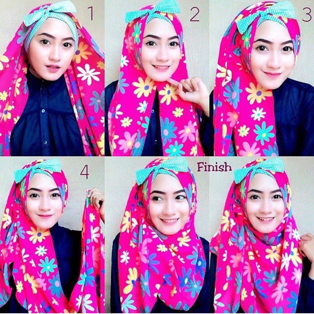 23 Foto Tutorial Hijab Pashmina Headband Paling Update Tutorial