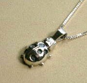 White gold ladybug pendant