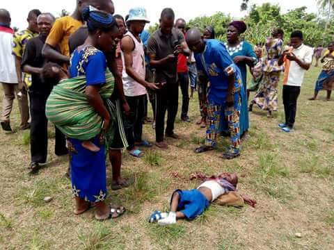  Extreme graphic photos from the school where a mentally unstable man hacked two 4yr-old pupils to death in Ogun State