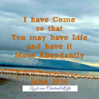 I have come so that you may have life and have it more abundantly. (John 10:10)