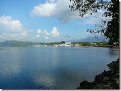 Feb 3, 2012: from Quepos city beach - high tide was ~2 hrs ago