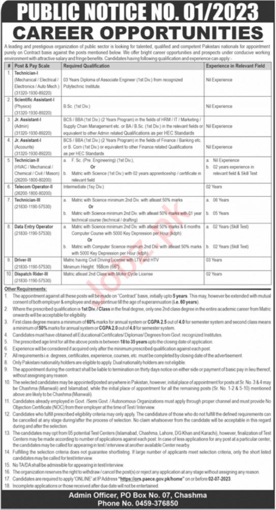 Jobs in Pakistan Atomic Energy Commission PAEC