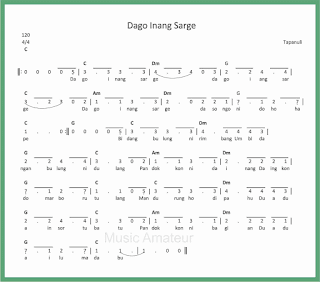 not angka lagu dago inang sarge lagu daerah sumatera utara