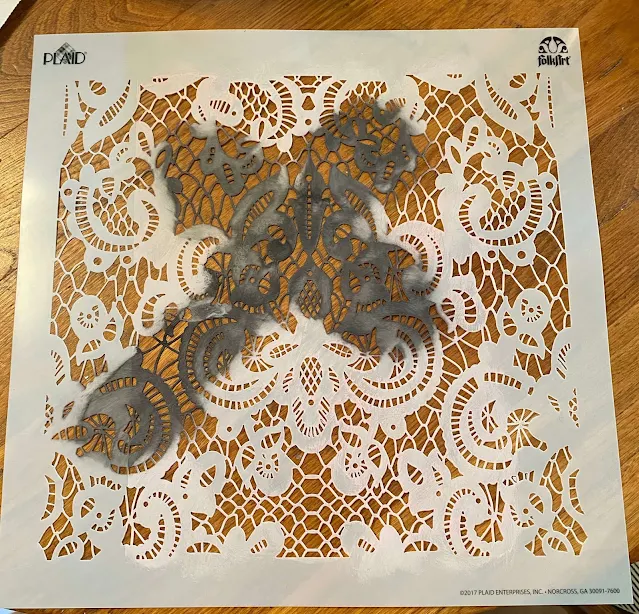 Photo of lace stencil