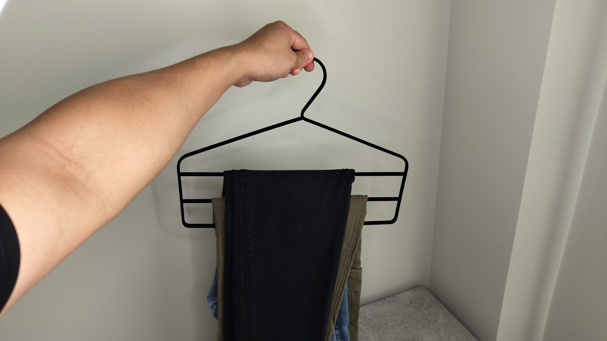 Ikea Komplement Pull Out Trouser Hanger size 50 x 58 cm in Grey PAX  accessories Furniture  Home Living Furniture Shelves Cabinets  Racks  on Carousell