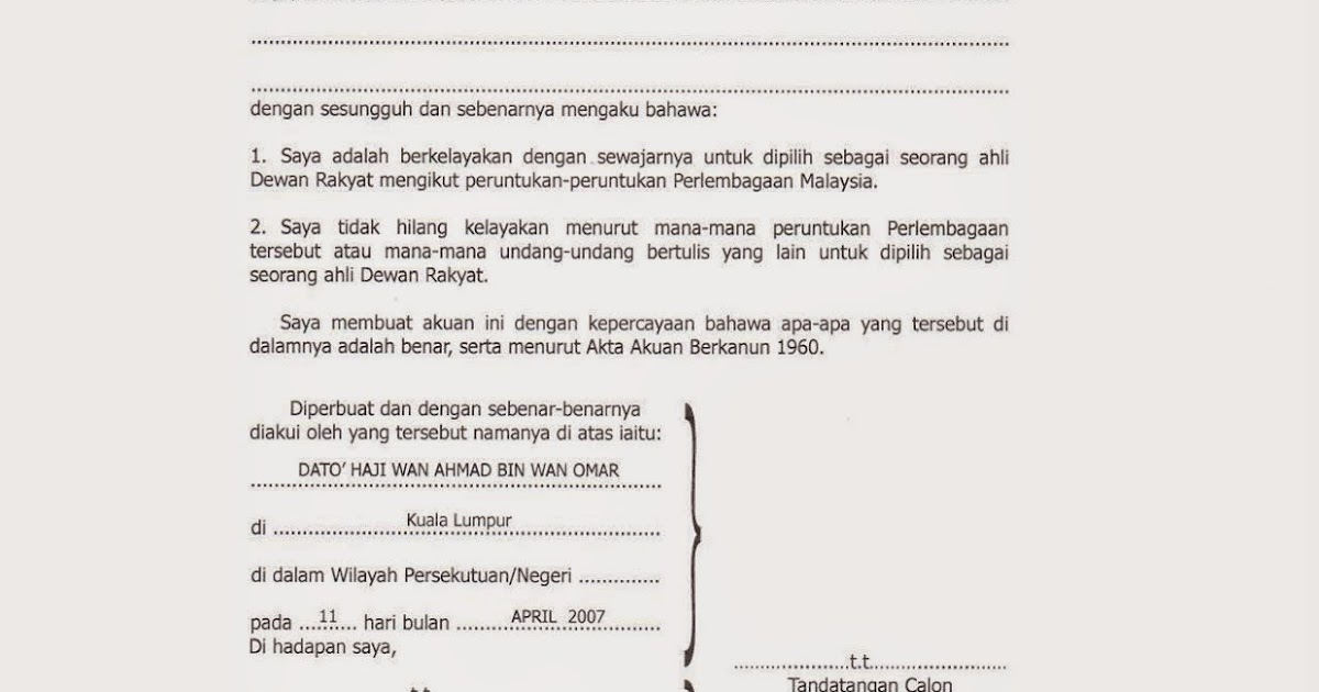 Charges For Surat Akuan 2019 Sumpah