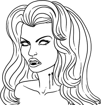 vampire girl coloring pages to printable  cartoon