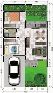 Denah Rumah Minimalis 6x10